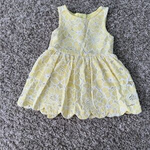 Cat & Jack Yellow Floral Lace Dress